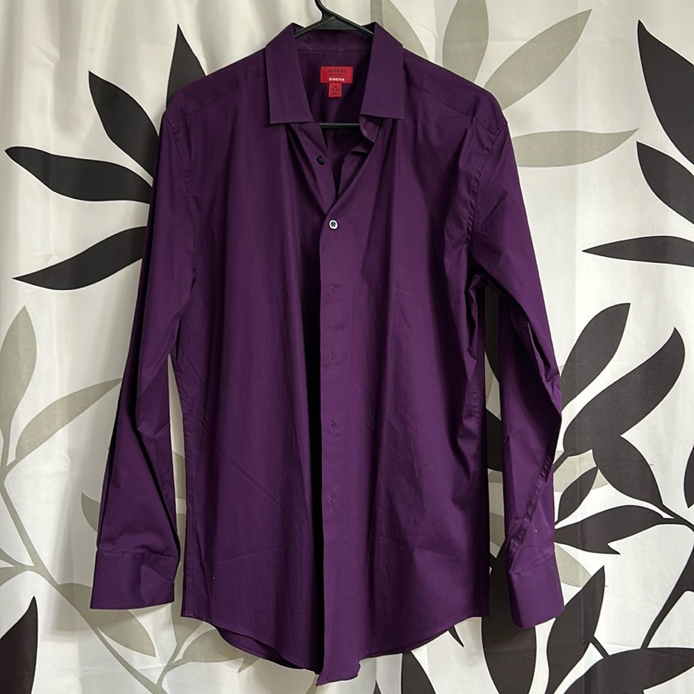 Alfani fitted button up dress shirt